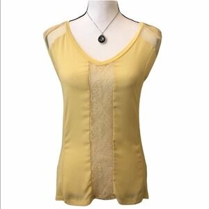 The Limited Capped Sleeve Lace Panel Detail Women's Top